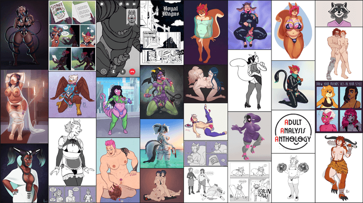 A collage of all the past art recently uploaded to the archive